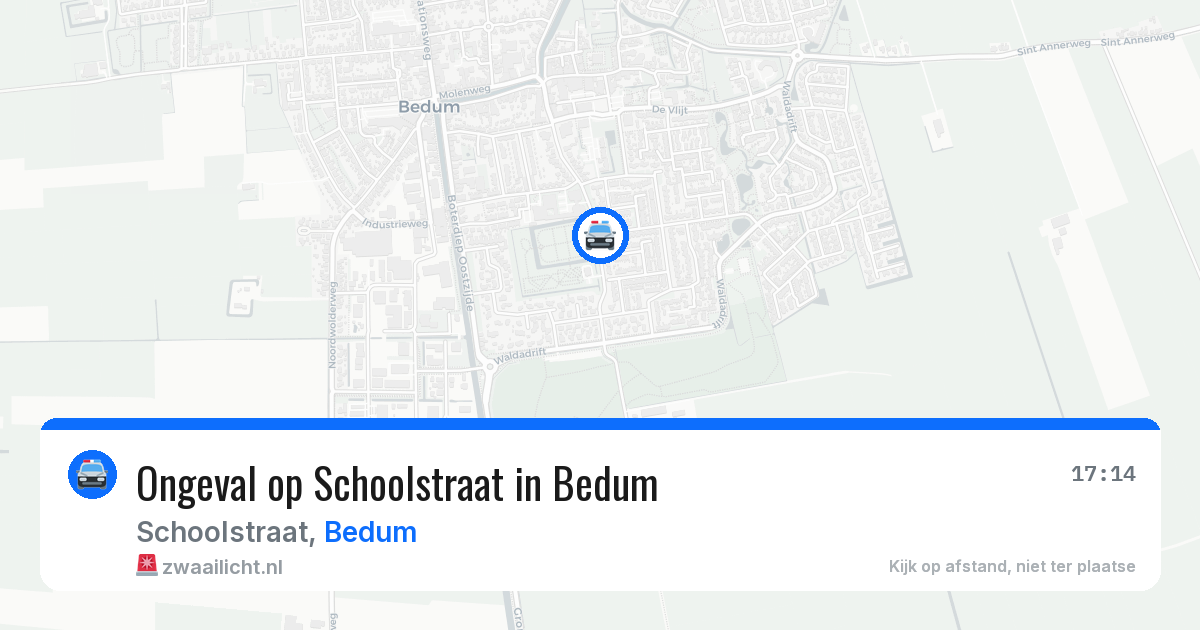 Ongeval op Schoolstraat in Bedum — 22 jun 2026