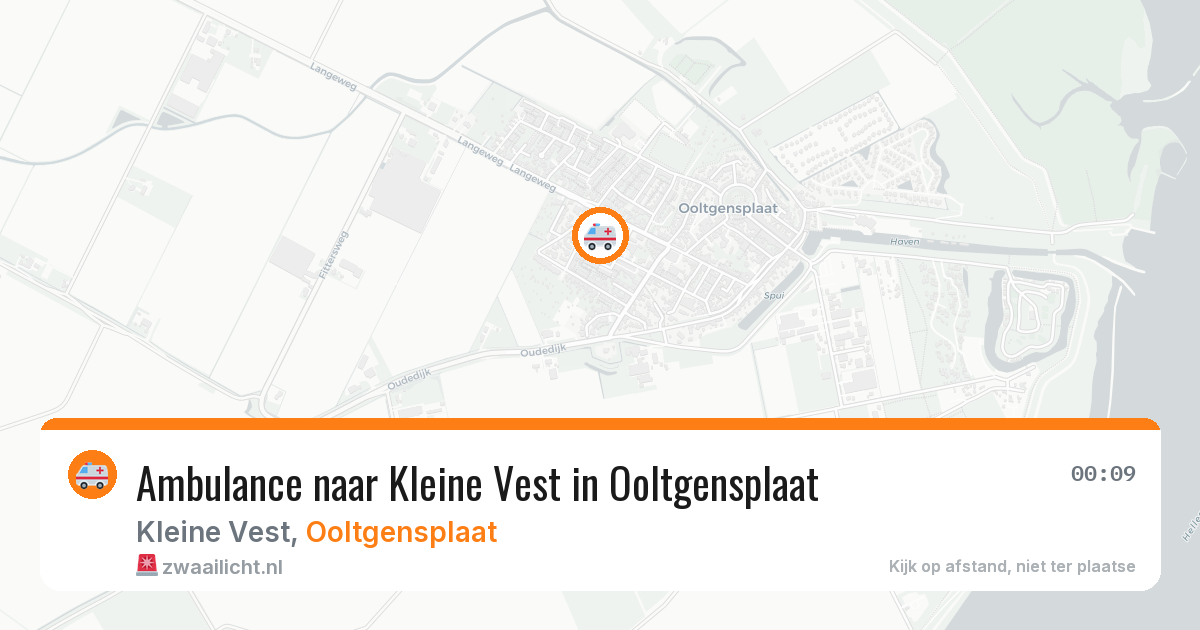 Ambulance naar Kleine Vest in Ooltgensplaat — 10 apr 2026