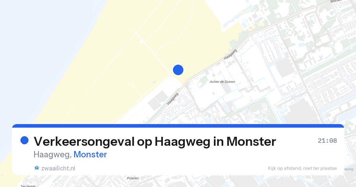 Verkeersongeval op Haagweg in Monster — 27 aug 2026