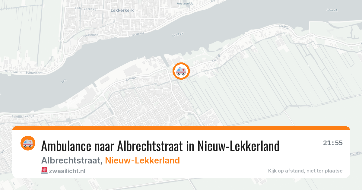 Ambulance naar Albrechtstraat in Nieuw-Lekkerland — 3 mei 2026