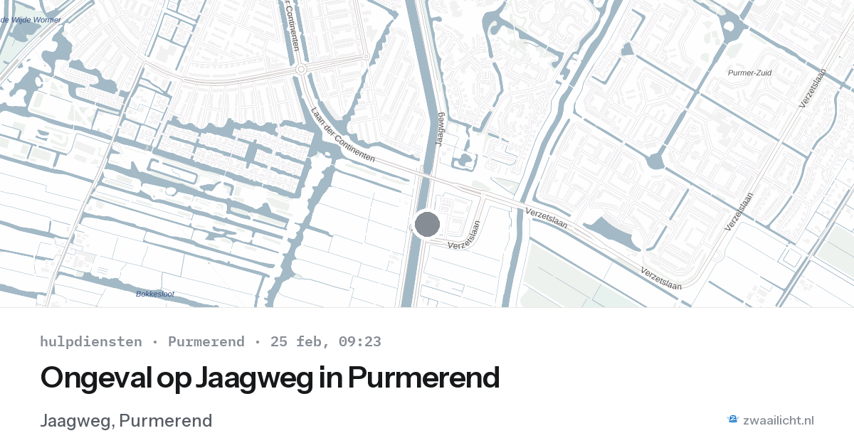 Ongeval op Jaagweg in Purmerend — 25 feb 2026
