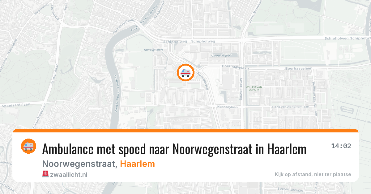 Ambulance met spoed naar Noorwegenstraat in Haarlem — 6 jul 2026