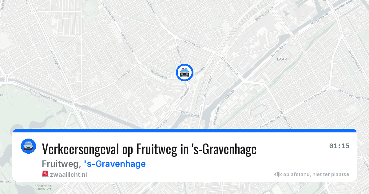 Verkeersongeval op Fruitweg in 's-Gravenhage — 3 mei 2026