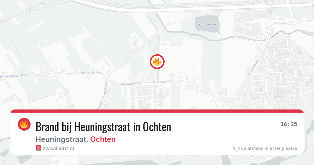 Brand bij Heuningstraat in Ochten — 28 jun 2026