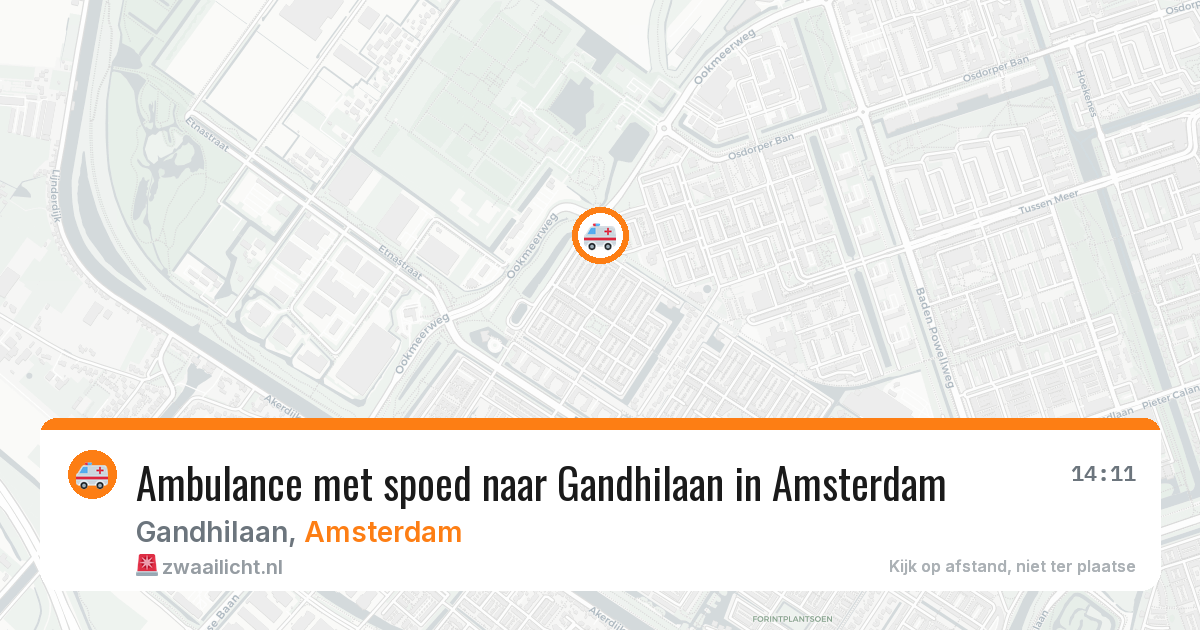 Ambulance met spoed naar Gandhilaan in Amsterdam — 19 jun 2026