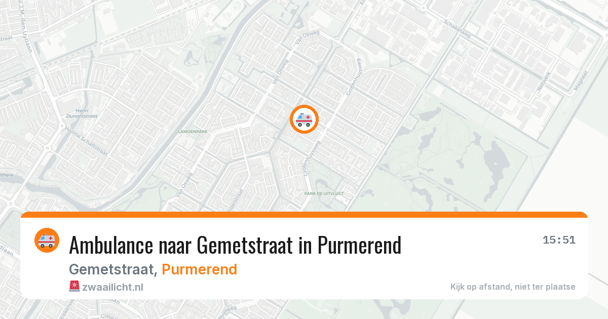 Ambulance naar Gemetstraat in Purmerend — 29 mei 2026