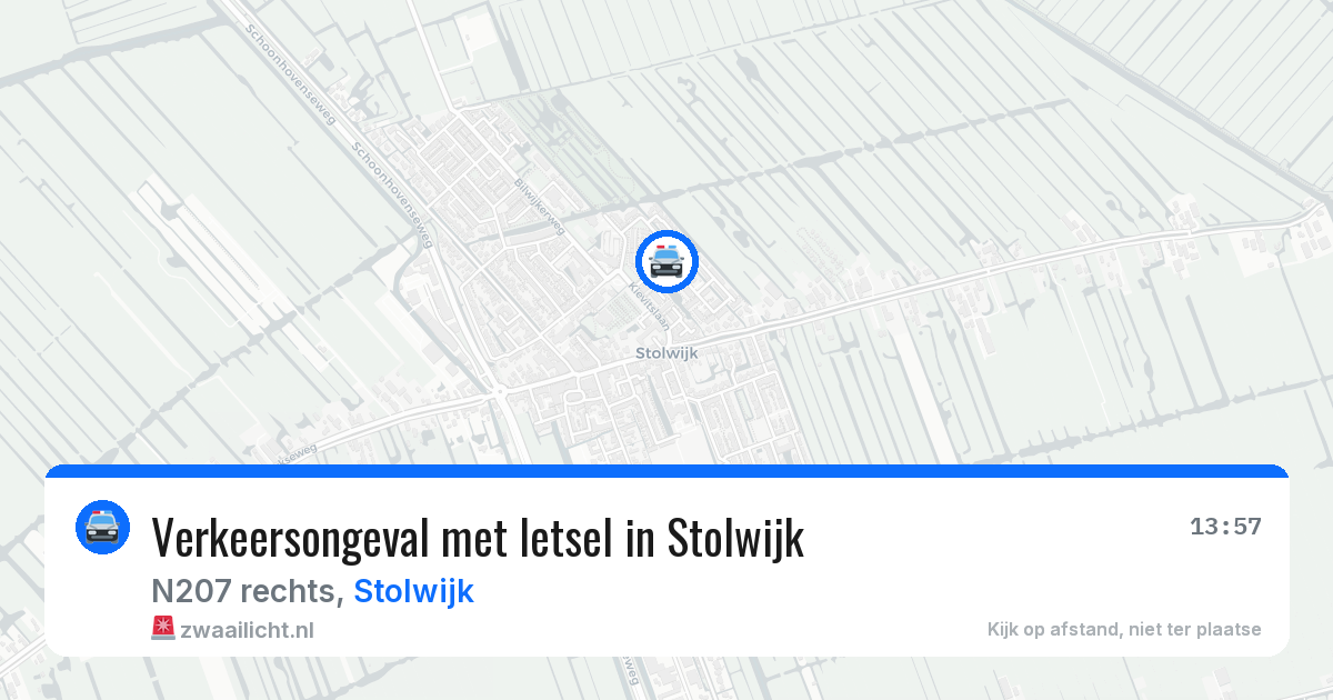 Verkeersongeval met letsel in Stolwijk — 9 mei 2026