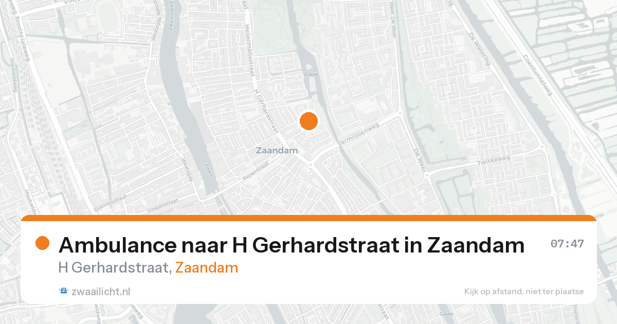 Ambulance naar H Gerhardstraat in Zaandam — 2 jun 2026