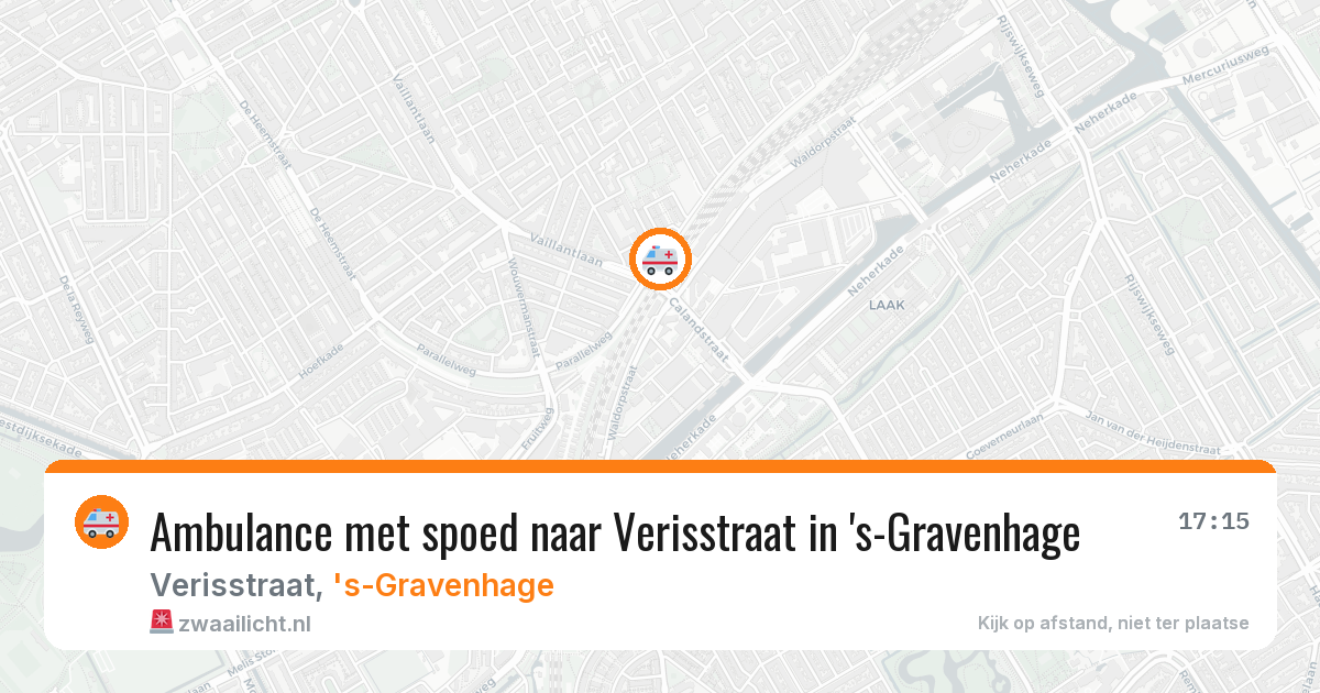 Ambulance met spoed naar Verisstraat in 's-Gravenhage — 6 mei 2026