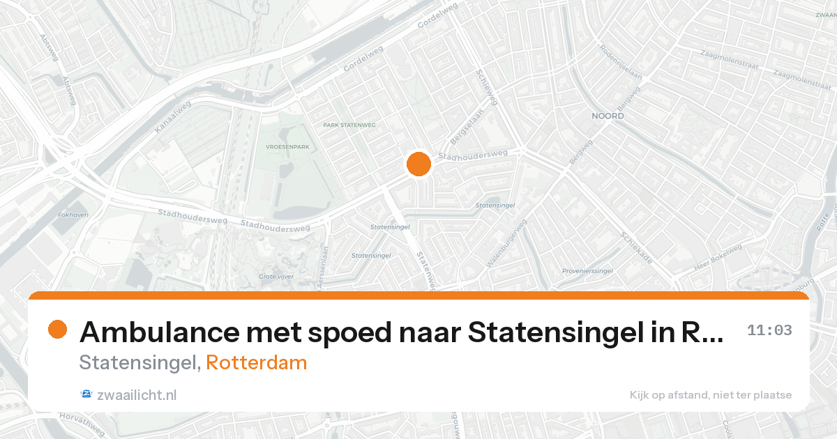 Ambulance met spoed naar Statensingel in Rotterdam — 23 aug 2026