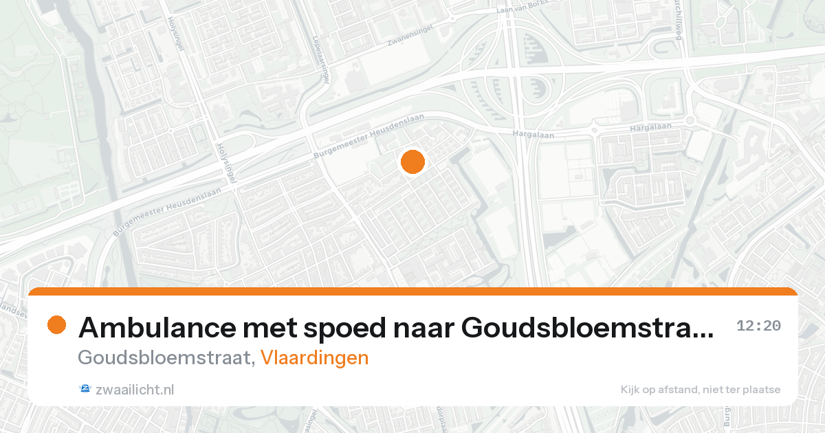 Ambulance met spoed naar Goudsbloemstraat in Vlaardingen — 22 aug 2026