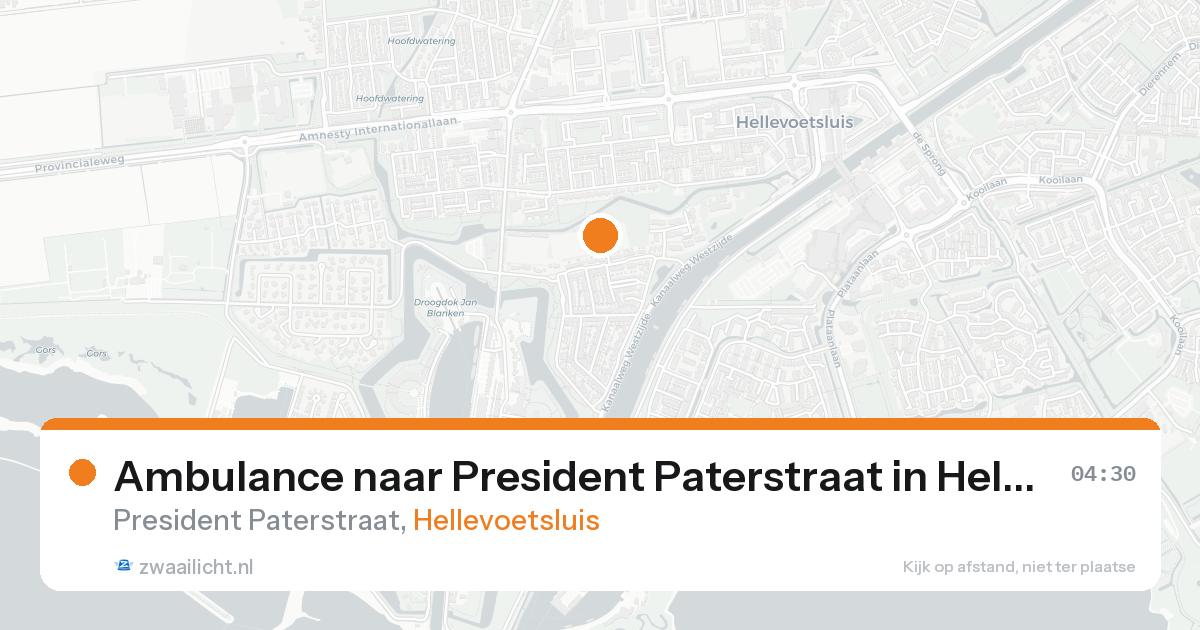 Ambulance naar President Paterstraat in Hellevoetsluis — 29 mei 2026