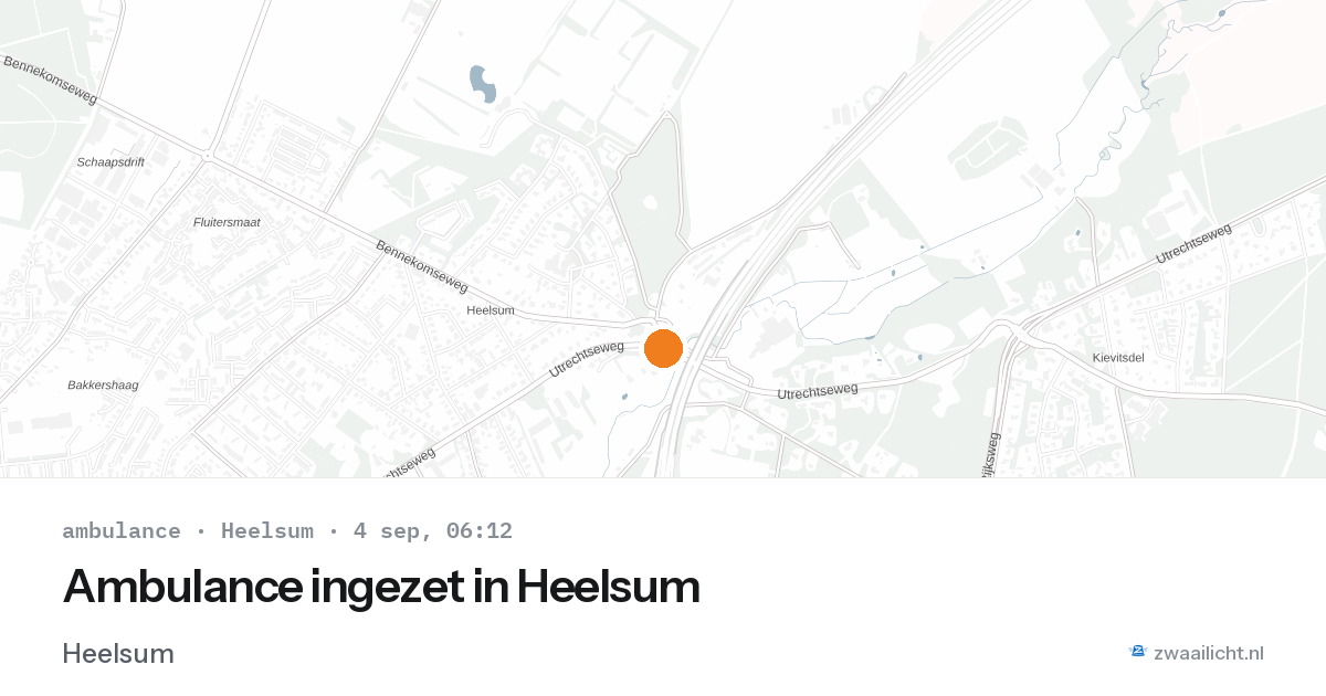 Ambulance ingezet in Heelsum — 4 sep 2026