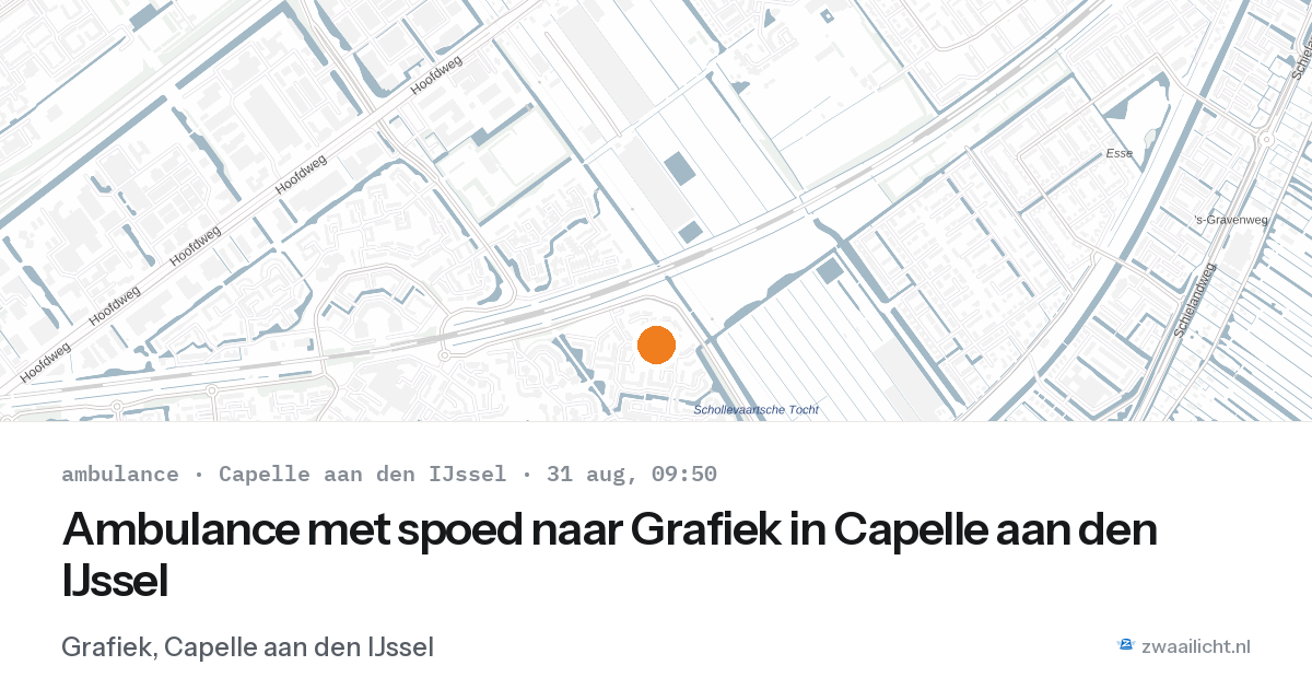 Ambulance met spoed naar Grafiek in Capelle aan den IJssel — 31 aug 2026
