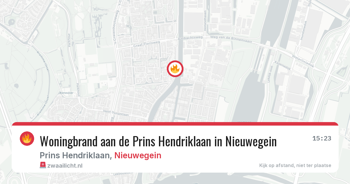 Woningbrand aan de Prins Hendriklaan in Nieuwegein — 6 aug 2026