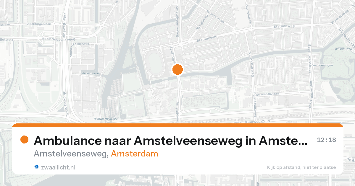 Ambulance naar Amstelveenseweg in Amsterdam — 20 aug 2026