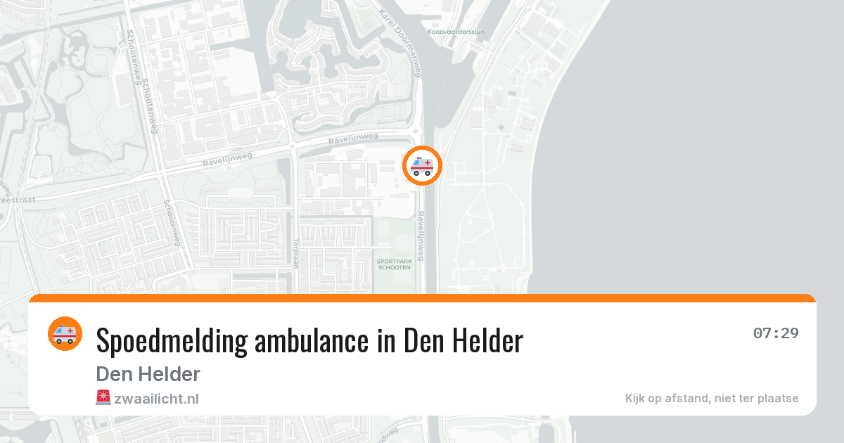 Spoedmelding ambulance in Den Helder — 14 aug 2026