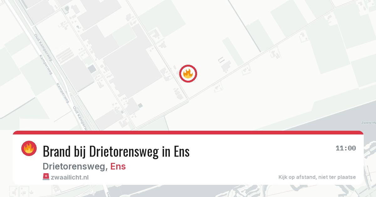 Brand bij Drietorensweg in Ens — 20 feb 2026