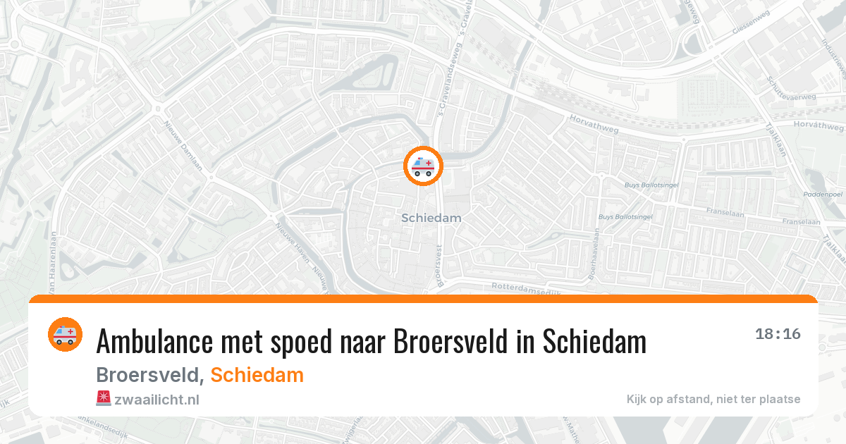 Ambulance met spoed naar Broersveld in Schiedam — 27 mei 2026