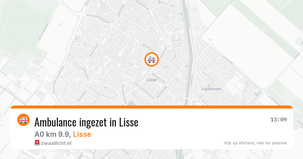 Ambulance ingezet in Lisse — 3 jul 2026