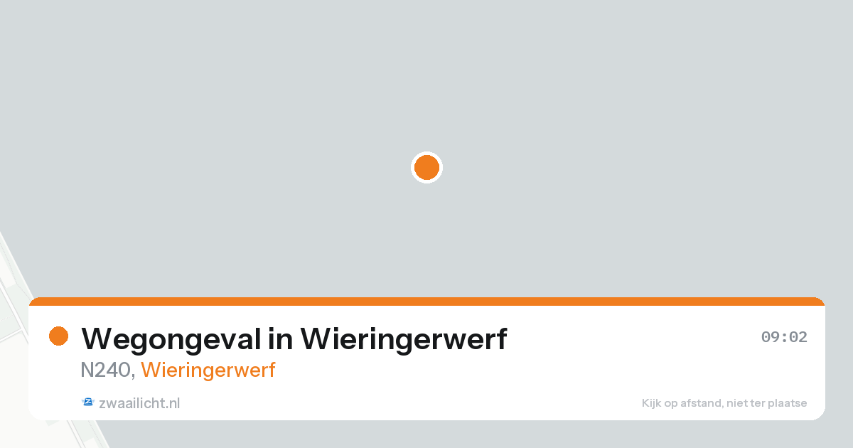 Wegongeval in Wieringerwerf — 19 aug 2026