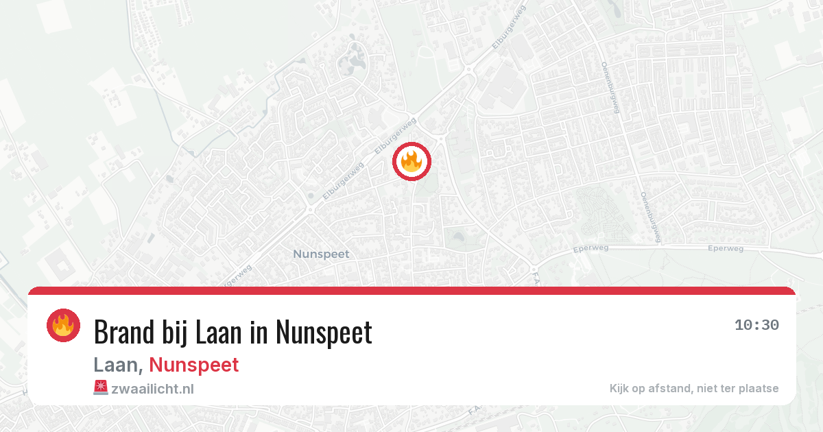 Brand bij Laan in Nunspeet — 23 jun 2026