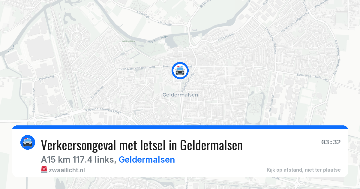 Verkeersongeval met letsel in Geldermalsen — 13 jul 2026