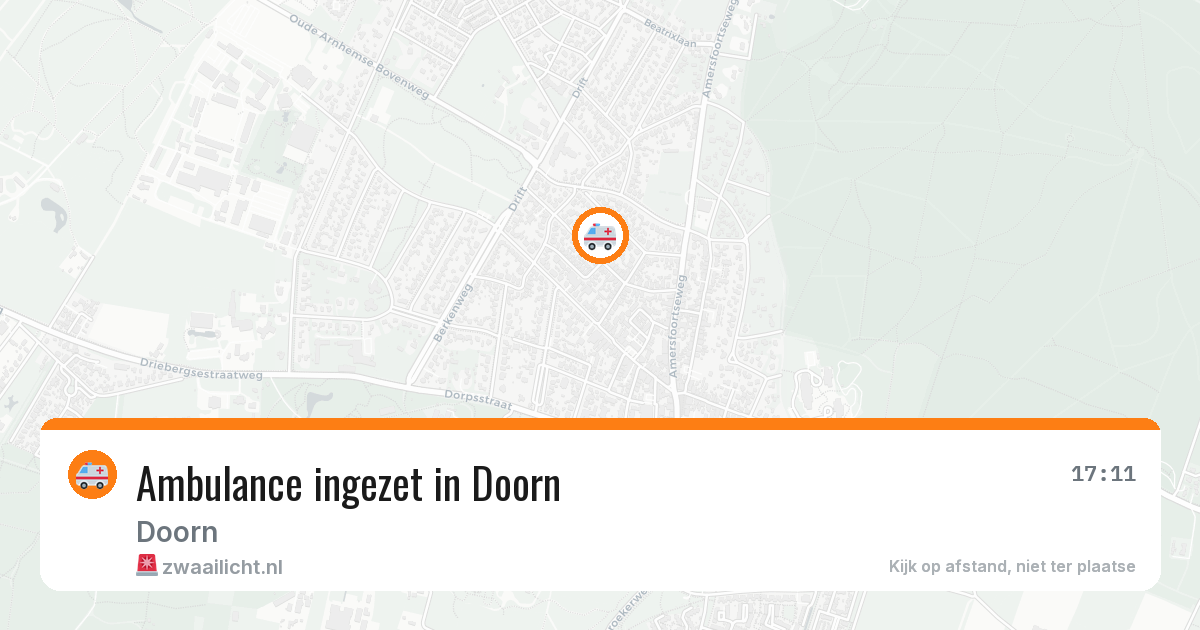 Ambulance ingezet in Doorn — 12 aug 2026