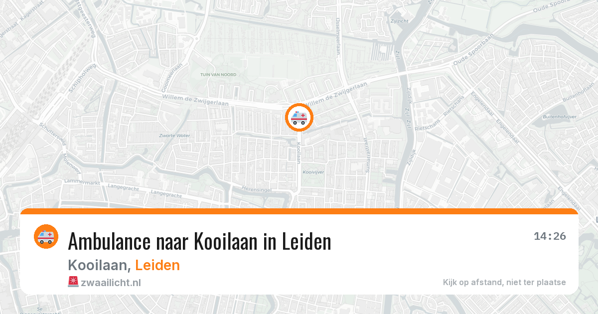 Ambulance naar Kooilaan in Leiden — 10 aug 2026