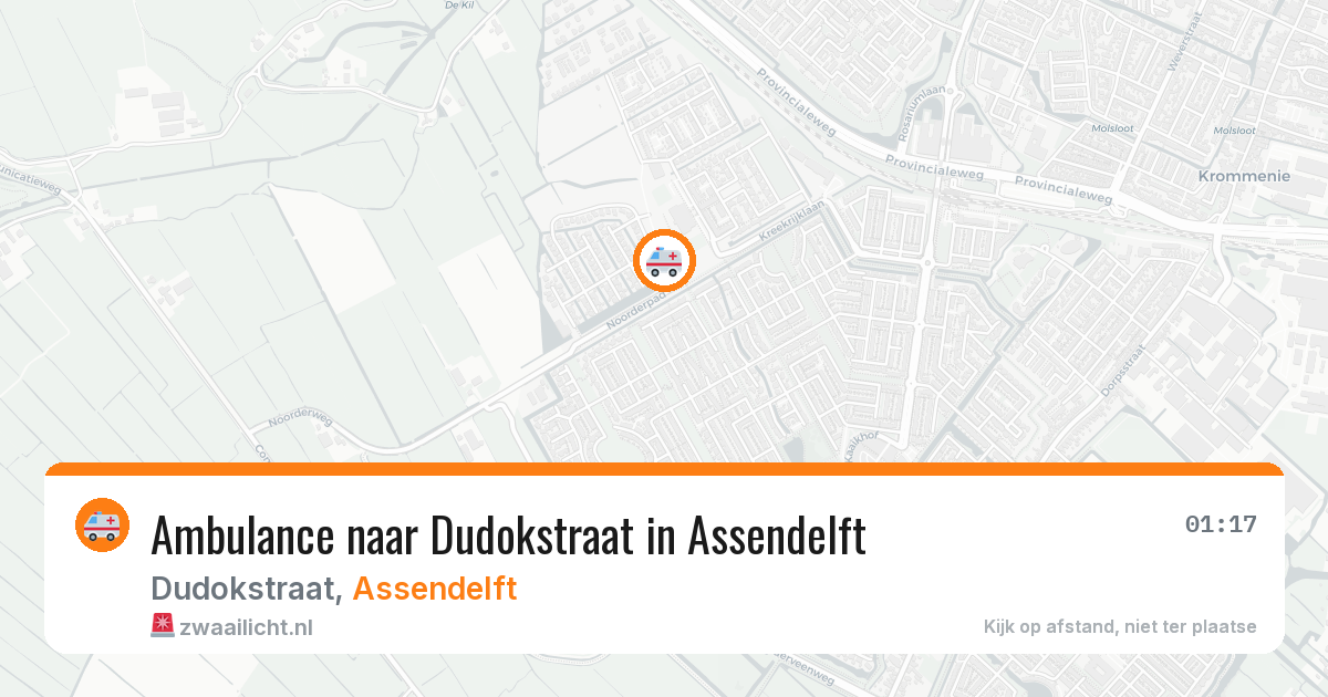 Ambulance naar Dudokstraat in Assendelft — 22 apr 2026