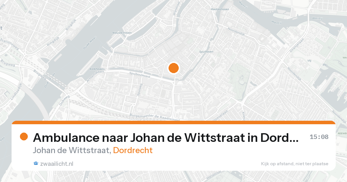 Ambulance naar Johan de Wittstraat in Dordrecht — 21 aug 2026