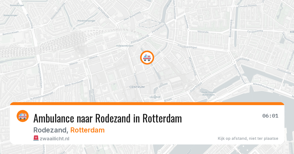 Ambulance naar Rodezand in Rotterdam — 30 jun 2026