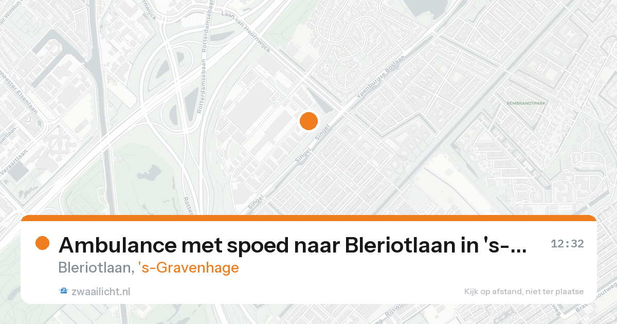 Ambulance met spoed naar Bleriotlaan in 's-Gravenhage — 22 aug 2026