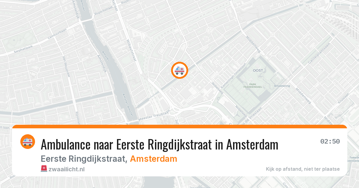 Ambulance naar Eerste Ringdijkstraat in Amsterdam — 29 mei 2026