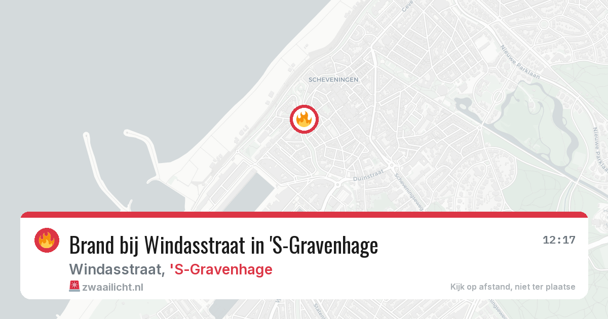 Brand bij Windasstraat in 'S-Gravenhage — 7 jun 2026