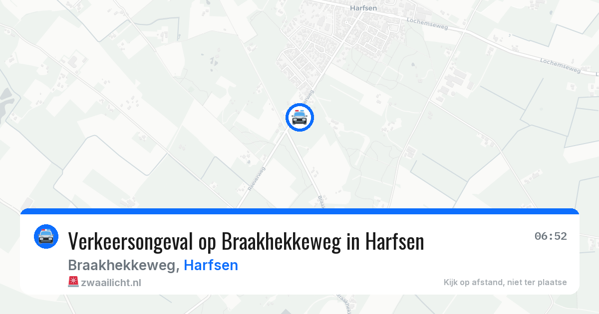 Verkeersongeval op Braakhekkeweg in Harfsen — 9 apr 2026