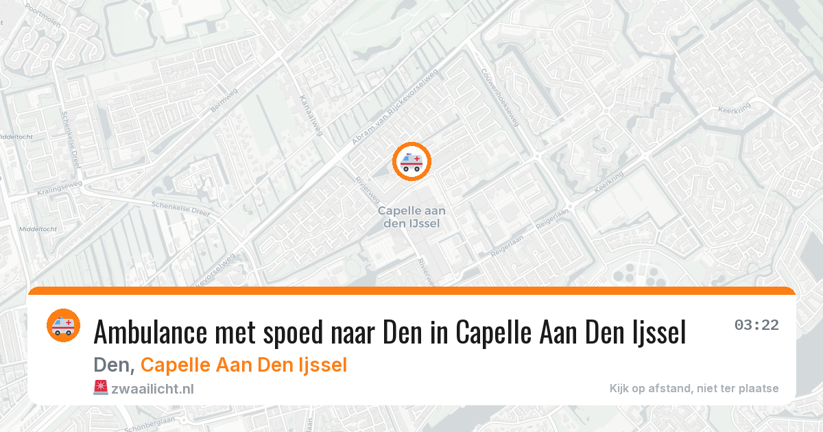 Ambulance met spoed naar Den in Capelle Aan Den Ijssel — 5 mei 2026