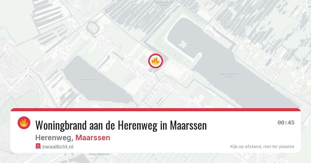 Woningbrand aan de Herenweg in Maarssen — 27 jun 2026