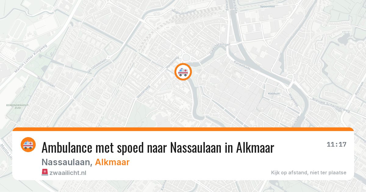 Ambulance met spoed naar Nassaulaan in Alkmaar — 24 jul 2026
