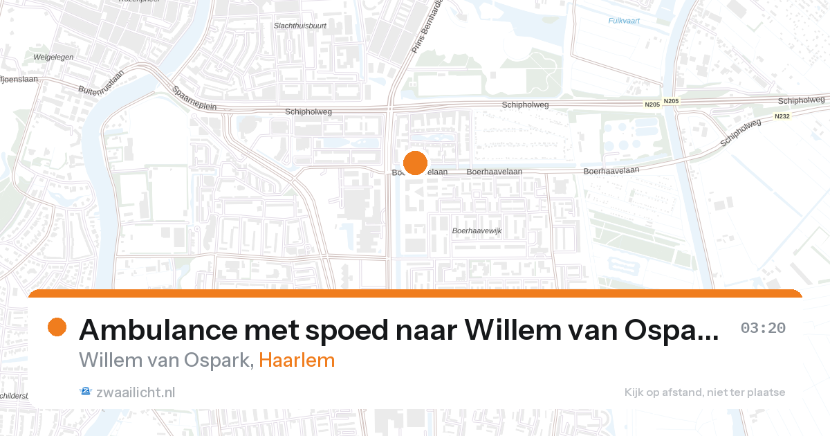 Ambulance met spoed naar Willem van Ospark in Haarlem — 15 jun 2026