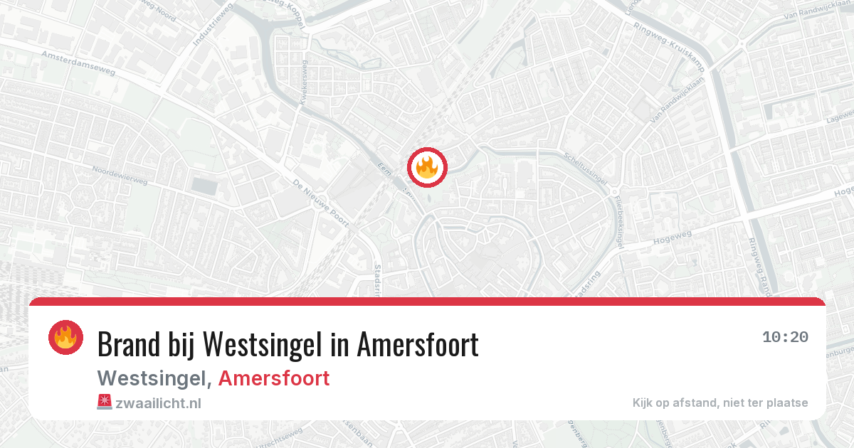 Brand bij Westsingel in Amersfoort — 5 aug 2026