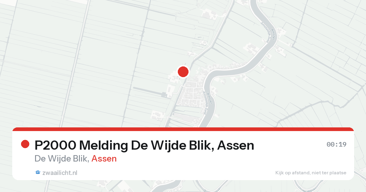 P2000 Melding De Wijde Blik, Assen — 23 aug 2026