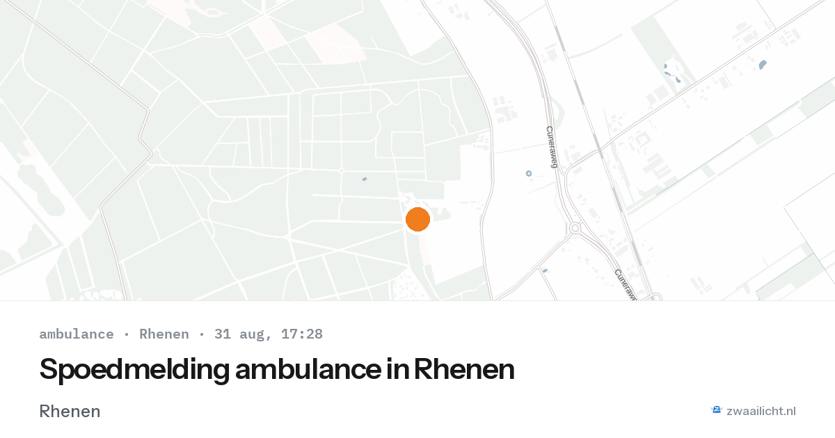 Spoedmelding ambulance in Rhenen — 31 aug 2026