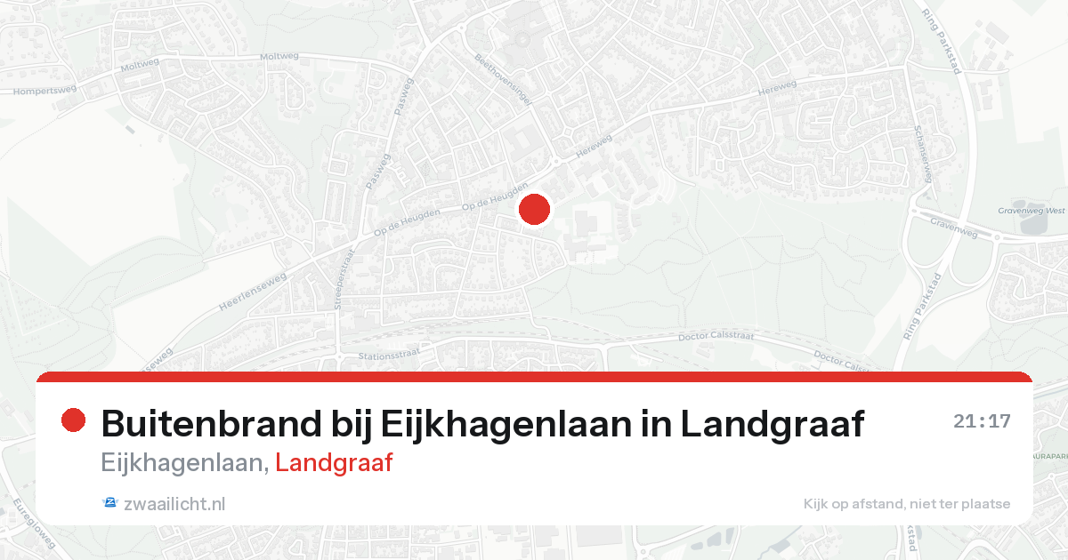 Buitenbrand bij Eijkhagenlaan in Landgraaf — 16 aug 2026