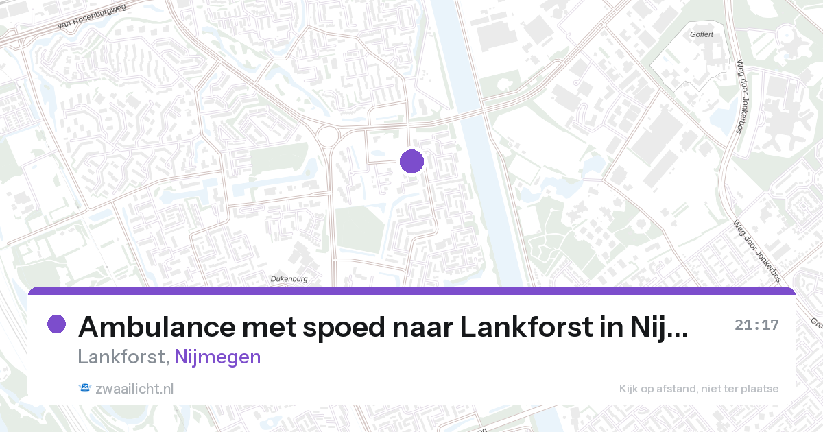 Ambulance met spoed naar Lankforst in Nijmegen — 28 aug 2026