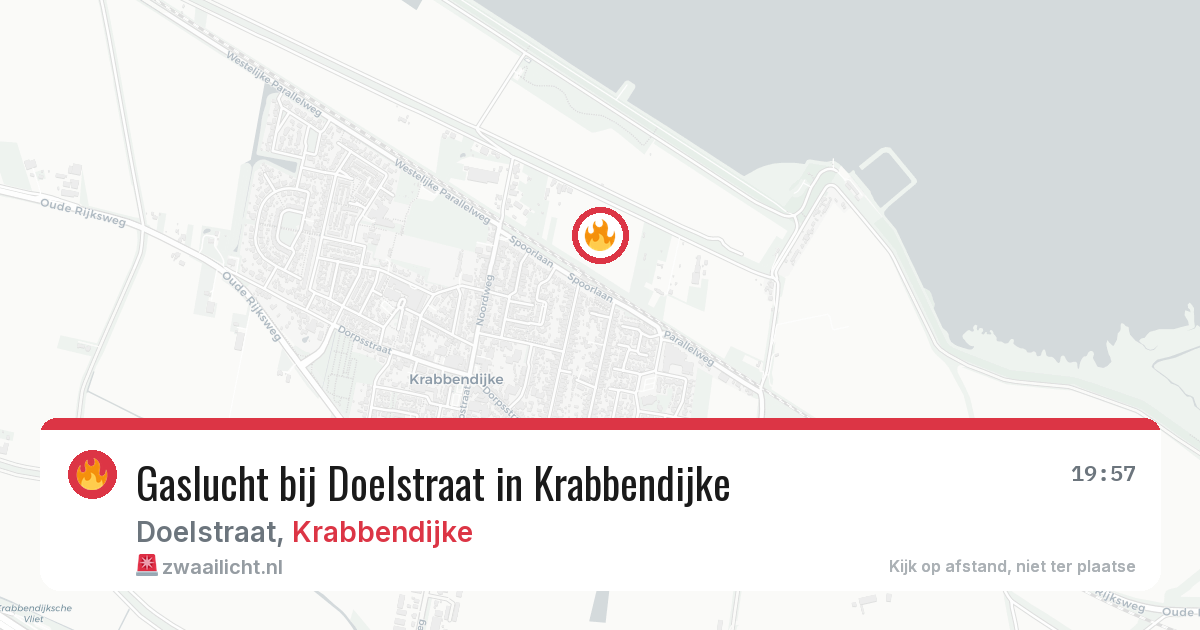 Gaslucht bij Doelstraat in Krabbendijke — 11 mei 2026