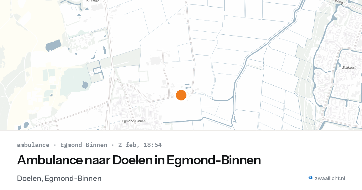 Ambulance naar Doelen in Egmond-Binnen — 2 feb 2026