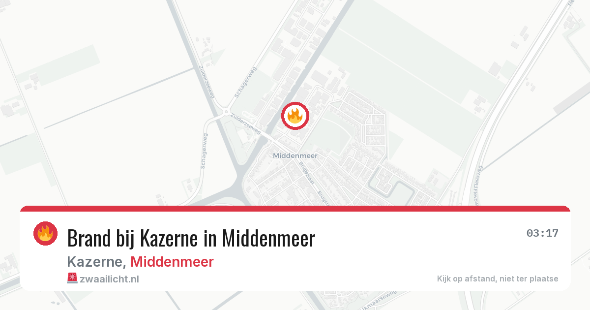 Brand bij Kazerne in Middenmeer — 15 mrt 2026