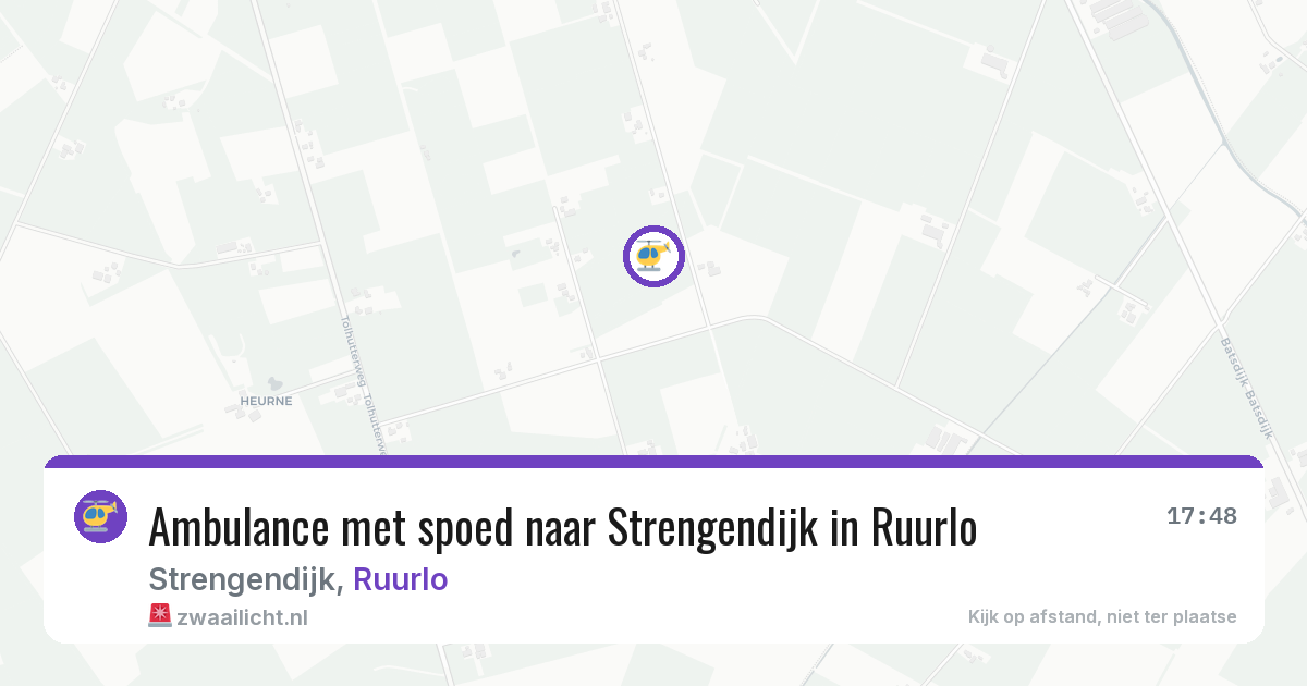 Ambulance met spoed naar Strengendijk in Ruurlo — 13 jul 2026
