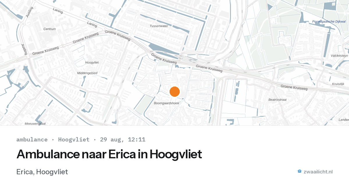 Ambulance naar Erica in Hoogvliet — 29 aug 2026